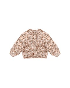 Bubble Knit Cardigan + Bloomer- Rose Speckle