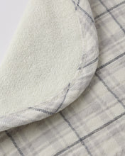 Load image into Gallery viewer, Woven Tie Bib- Blue Plaid