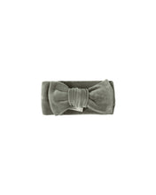 Load image into Gallery viewer, Velour Bow Headband- Forest