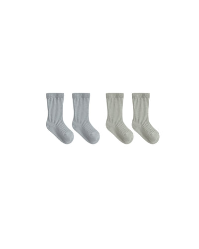 Socks Set- Fern/Steel Blue