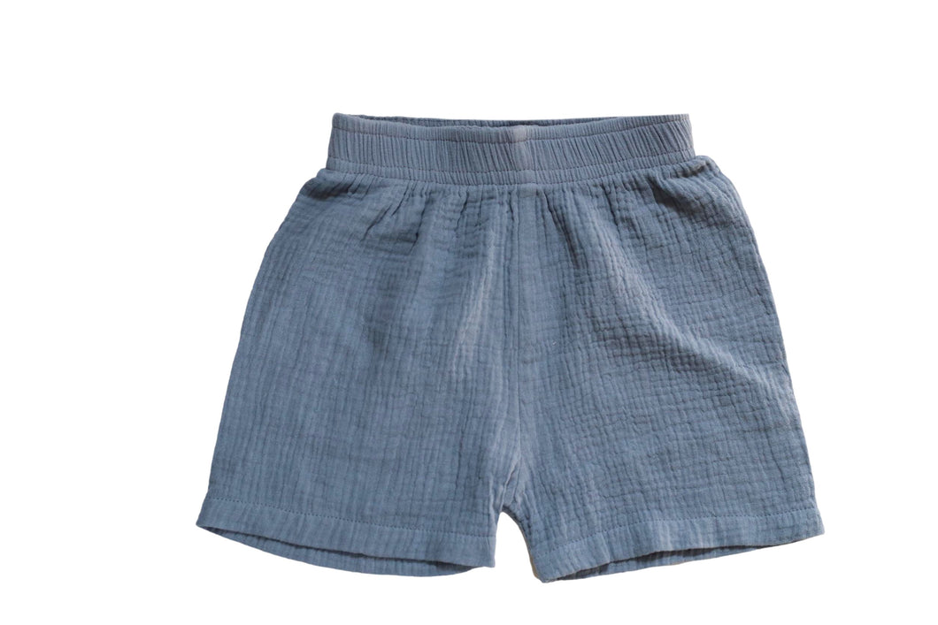 Gauze Lounge Shorts- Dusty Blue