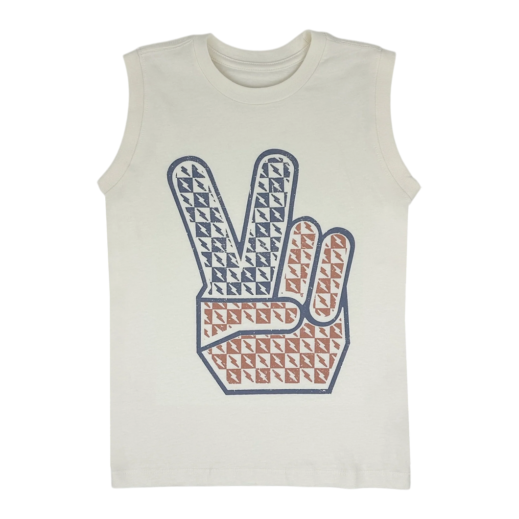 Rad, White & Blue Muscle Tee
