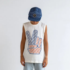 Rad, White & Blue Muscle Tee