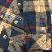 Load image into Gallery viewer, Snow Fleece Shirt- Navy/Khaki Plaid