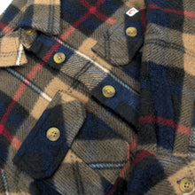 Load image into Gallery viewer, Snow Fleece Shirt- Navy/Khaki Plaid