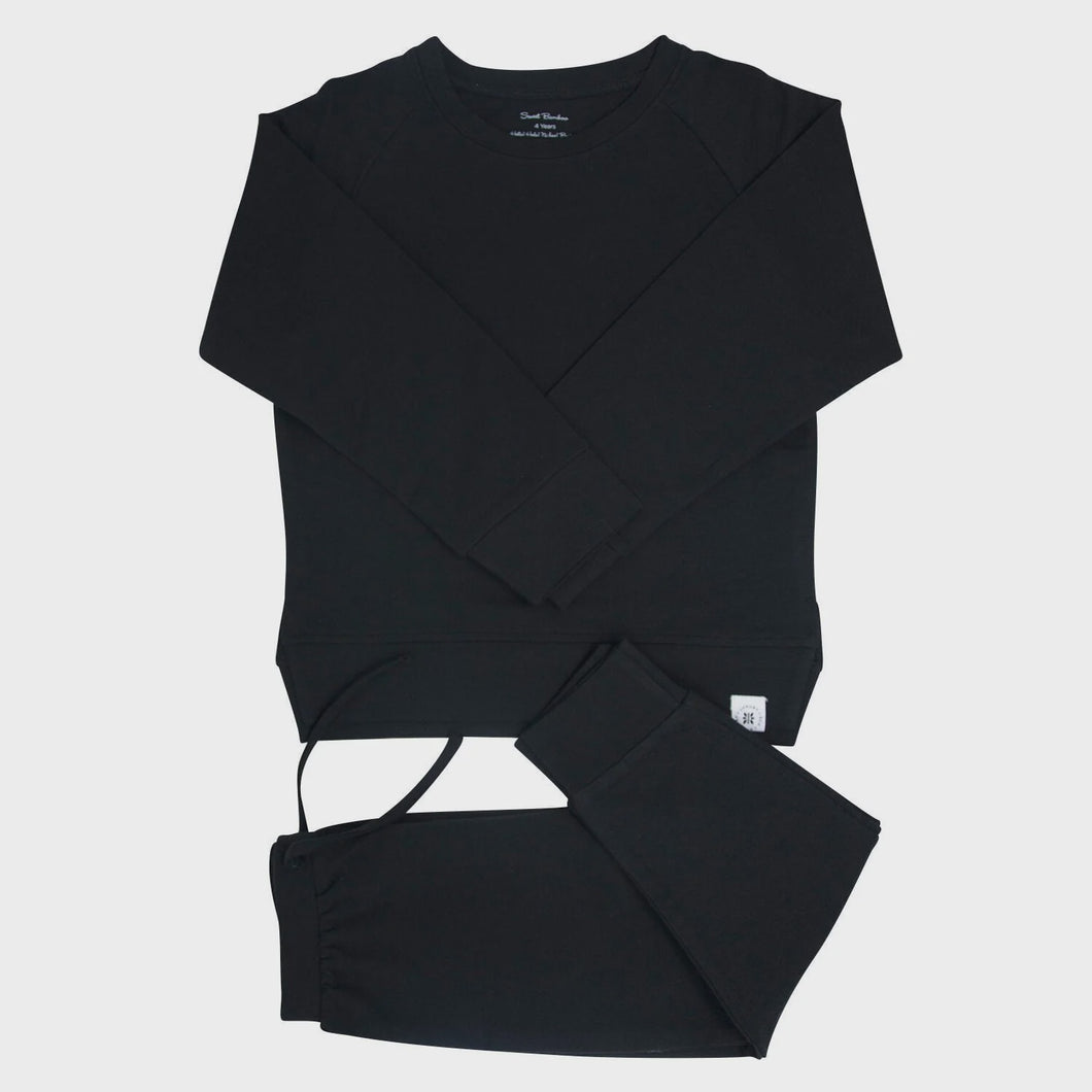 French Terry Jogger Set- Blazing Black