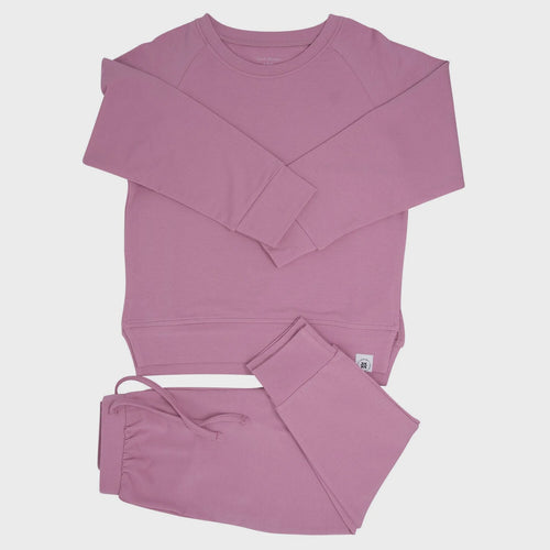 French Terry Jogger Set- Lotus Pink