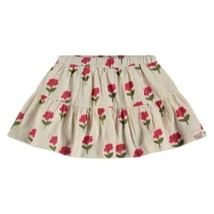 Poppy Flowers Tee & Skirt Set
