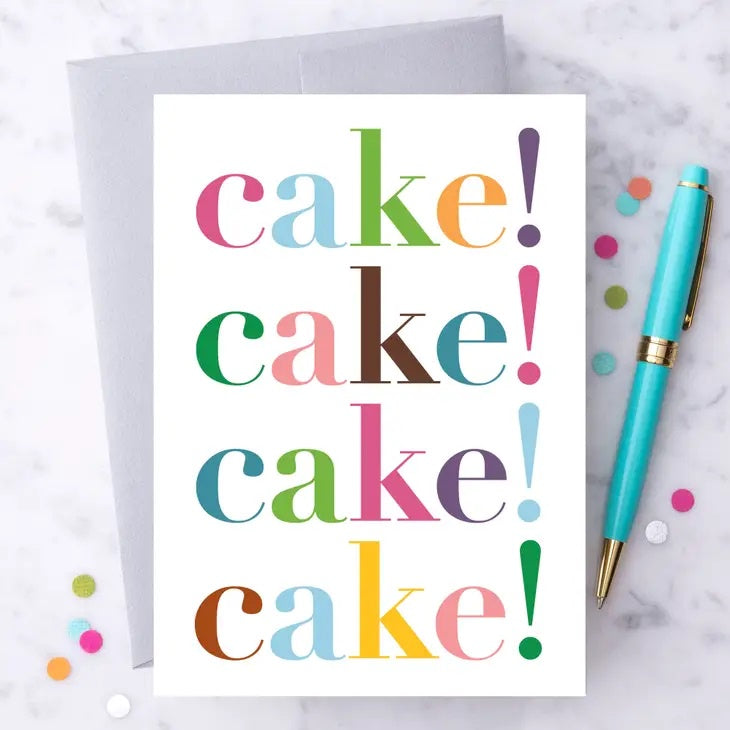 Cake! Cake! Cake! Greeting Card