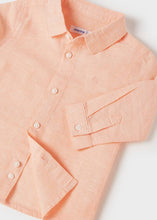 Load image into Gallery viewer, Basic Linen L/S Shirt- Melon