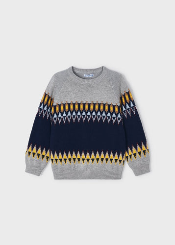 Jacquard Patterened Crewneck