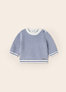 Crewneck Knit Sweater- Imperial Blue