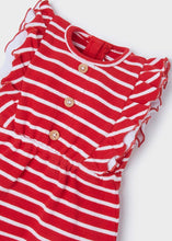 Load image into Gallery viewer, Cherry Striped Romper W/ HB