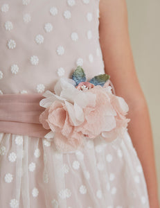 Embroidered Daisy Tulle Dress