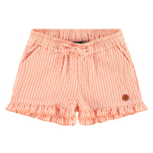 Load image into Gallery viewer, Peach Striped Ruffle Set