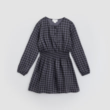 Load image into Gallery viewer, L/S Woven Houndstooth Dress