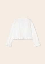 Load image into Gallery viewer, Pointelle Ruffle Cardigan