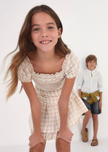 Load image into Gallery viewer, Smocked Crop Gingham Blouse