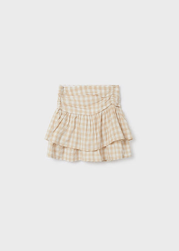 Gingham Ruched Vichy Skirt