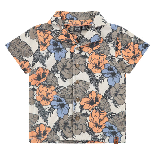 S/S Stretch Hibiscus Shirt