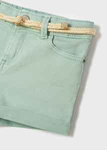 Belted Twill Short
