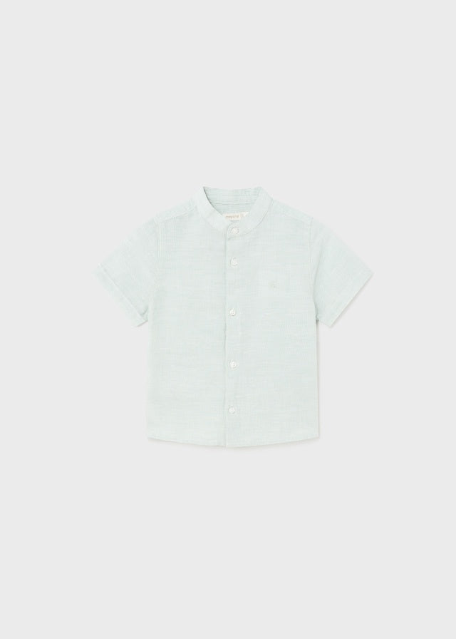 Linen Mao Collar S/S Shirt