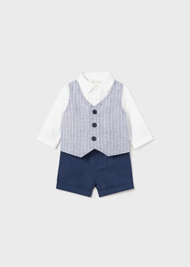 3PC Short Vest Set