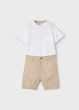 Load image into Gallery viewer, Plaid Linen Short &amp; Polo Set