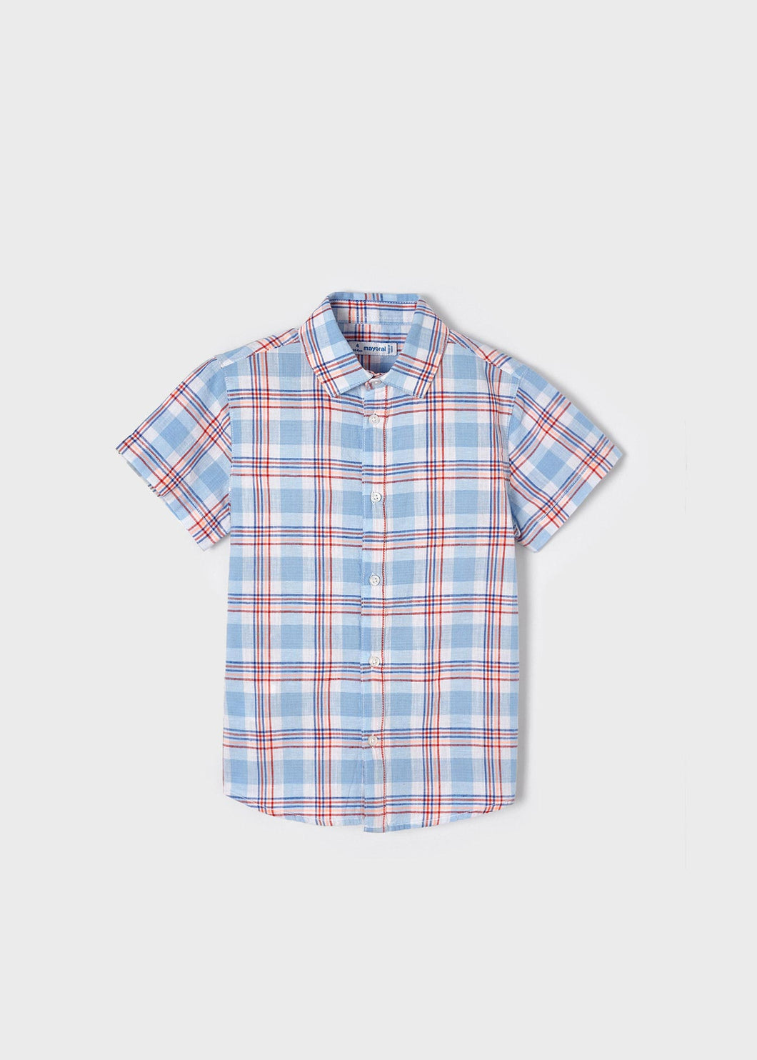 S/S Checked Linen Shirt
