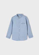 Load image into Gallery viewer, L/S Mao Collar Denim Shirt Mid