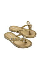 Load image into Gallery viewer, Gold Glitter Flip Flop II