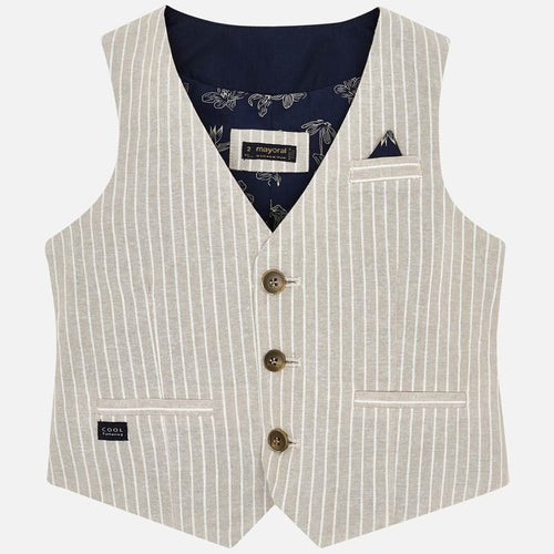 Pinstripe Linen Vest