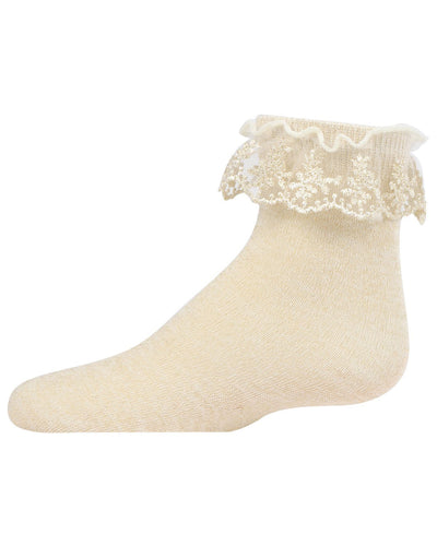 Lurex Lace Crew Sock