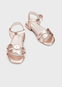 Scallop Leather Sandal BG