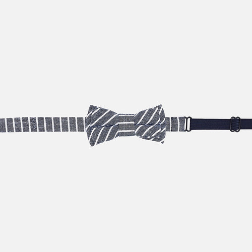 Striped Linen Bow Tie