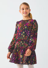 Load image into Gallery viewer, Navy Floral L/S Printed Dress