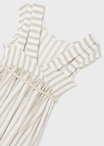Striped Linen Belted Dress