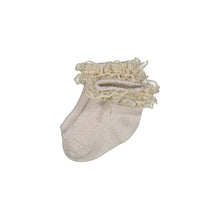 Load image into Gallery viewer, Glitter Ruffle Dress Sock