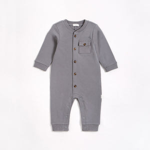 Button Front L/S Knit Coverall