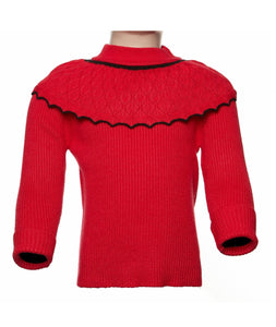 L/S Ruffle Collar Sweater