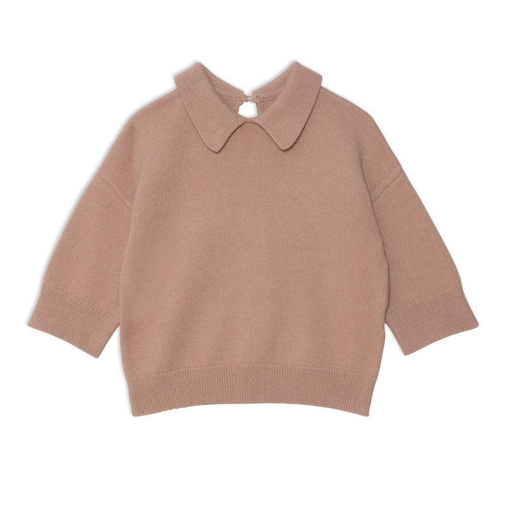 Collared 3/4 Knit Top