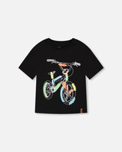 Load image into Gallery viewer, Neon Bike Printed Jersey Tee