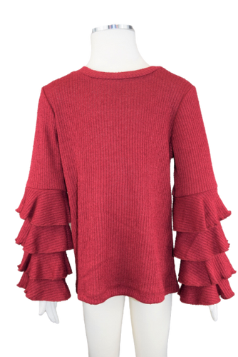 Tier Ruffle Sleeve Top