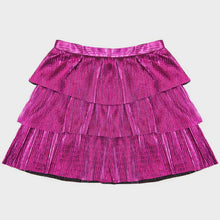 Load image into Gallery viewer, Tier Pleated Metallic Skirt