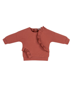 Ruffle Fleece Sweatshirt