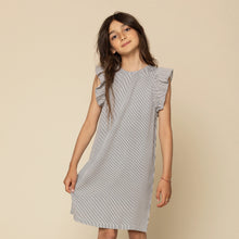 Load image into Gallery viewer, Nautical Flutter Sleeve Woven Dress