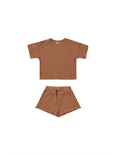Load image into Gallery viewer, Waffle Tee &amp; Short Set- Clay