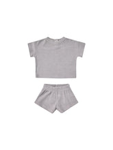 Load image into Gallery viewer, Terry Tee + Shorts Set- Periwinkle