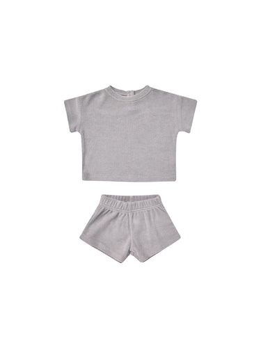 Terry Tee + Shorts Set- Periwinkle