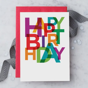 "Happy Birthday" Colorful Card